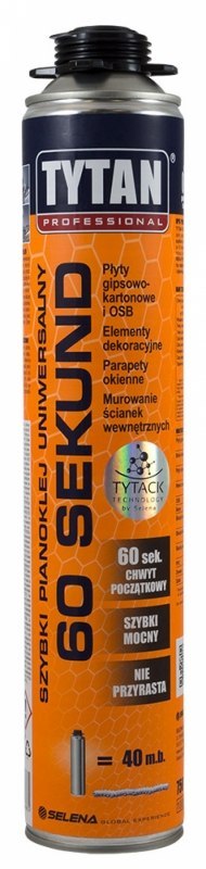 TYTAN TYTAN PIANOKLEJ UNIWERSALNY PISTOLETOWY 60 SEKUND 750ML