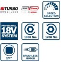 BOSCH KLUCZ UDAROWY AKUMULATOROWY 3/4'' GDS 18V-1050H 0*AH