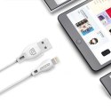 Przewód kabel USB - micro USB 2.4A 1m biały