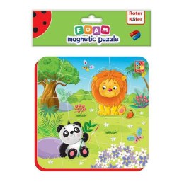 PIANKOWE PUZZLE MAGNETYCZNE ZOO GRA EDUKACYJNA DLA DZIECI ROTER KAFER