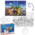 PUZZLE 2w1 PSI PATROL PAW PATROL UKŁADANKA I KOLOROWANKA W JEDNYM ZESTAWIE