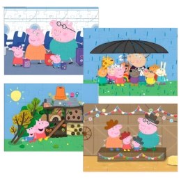 PUZZLE 4w1 ŚWINKA PEPPA CZTERY UKŁADANKI W JEDNYM OPAKOWANIU DLA DZIECI