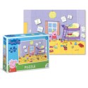 PUZZLE "ŚWINKA PEPPA" ZABAWA 60 ELEMENTÓW KOLOROWA UKŁADANKA DLA DZIECI