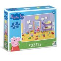 PUZZLE "ŚWINKA PEPPA" ZABAWA 60 ELEMENTÓW KOLOROWA UKŁADANKA DLA DZIECI