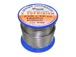 Cyna 2,50/ 250g Sn60Pb40 z topnikiem Cynel ---