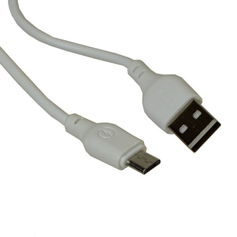 Kabel USB wtyk A- micro USB B 1,0m biały