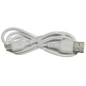 Kabel USB wtyk A- micro USB B 1,0m biały