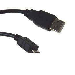 Kabel USB wtyk A- micro USB B 1,5m czarny ---