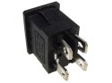 Przełącznik kołyskowy czarny 250V/10A 4pin