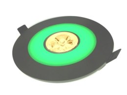 Downlight ARIES green 3*1W biały ciepły,srebrny -