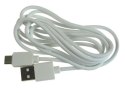 Kabel USB wtyk A- Type-C 1,5m biały --