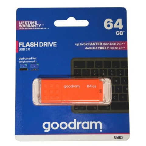 Pendrive 64GB USB3.0 GOODRAM pomarańczowy