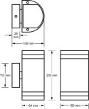 Oprawa elewacyjna Kortek 2x GU10 szary RAL7040