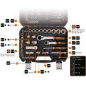 NEO ZESTAW NASADEK PRZELOTOWYCH 1/4' + 3/8', 46 SZT.
