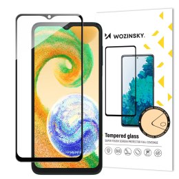 Szkło hartowane 9H na cały ekran Samsung Galaxy A04s z czarną ramką Full Glue