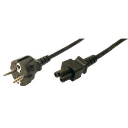 ACC Logilink | Kabel zasilający | Zasilanie IEC 60320 C5 | Zasilanie CEE 7/7 | 1,8 m | Czarny