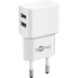 Goobay Goobay | 4 pin USB Typ A | Europlug (zasilanie CEE 7/16) | Biały | 12 Watt