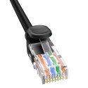 Kabel przewód sieciowy Ethernet Cat 5 RJ-45 1000Mb/s skrętka 0.5m czarny