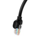 Kabel przewód sieciowy Ethernet Cat 5 RJ-45 1000Mb/s skrętka 0.5m czarny