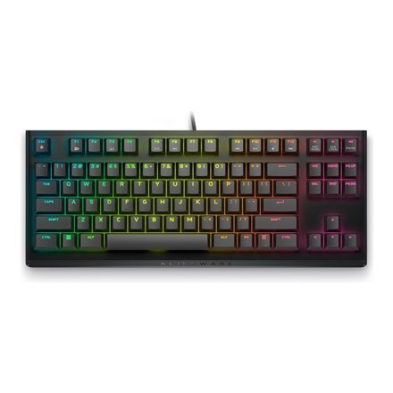 Dell Alienware Tenkeyless AW420K | Klawiatura Gamingowa | Przewodowa | EN | Ciemna Strona Księżyca | CHERRY MX Red