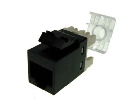 Gniazdo keystone RJ45 kat.6 nieekranowane czarne