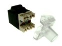 Gniazdo keystone RJ45 kat.6 nieekranowane czarne