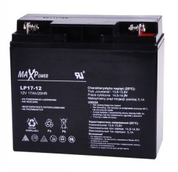 BAT0405 Akumulator żelowy 12V 17Ah MaxPower