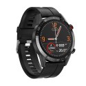 ND41_dS_57725 Smartwatch L13 czarna koperta pasek czarny silikonowy