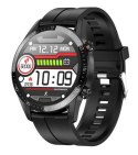 ND41_dS_57725 Smartwatch L13 czarna koperta pasek czarny silikonowy