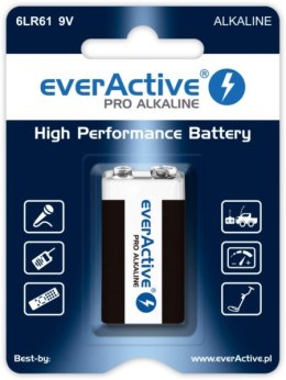 Bateria 9V alkaliczna PRO everActive blister