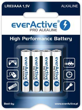 Bateria LR03 AAA alkaliczna PRO everActive 4szt./b