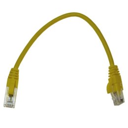 Kabel patchcord UTP5 0,25m żółty