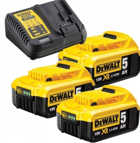 DEWALT ŁADOWARKA WIELONAPIĘCIOWA XR 3 AKUMULATORY 5.0 AH