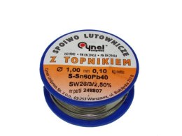 Cyna 1,00/ 100g Sn60Pb40 z topnikiem Cynel