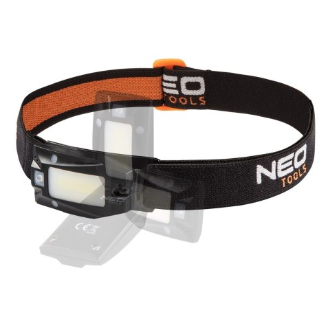 NEO LATARKA CZOŁOWA AKUMULATOROWA USB 180LM COB LED,CZUJNIK RUCH