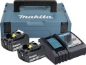 MAKITA ZESTAW ZASILAJĄCY 18V MAKPAC 2*3.0AH BL1830B+DC18RC