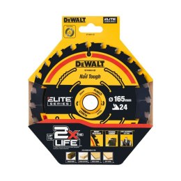 DEWALT PIŁA TARCZOWA DO DREWNA ELITE 165*20MM 24 ZĘBY