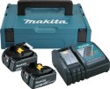 MAKITA ZESTAW ZASILAJĄCY 18V MAKPAC 2*5.0AH BL1850B+DC18RC