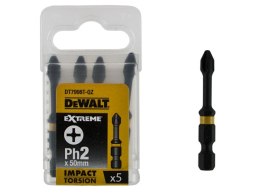 DEWALT KOŃCÓWKI WKRĘTAKOWE UDAROWE PH2*50 TORSION 5SZT