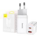 Ładowarka sieciowa Baseus Super Si Pro Quick Charger USB + USB-C 30W (biała)