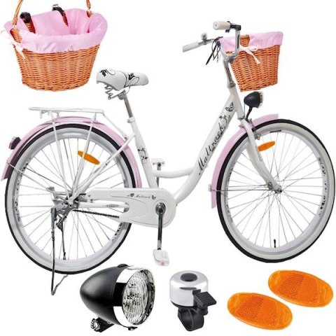 ND21_110548 MalTrack [CITY BIKE 26 SS][WHITE/L.PINK] + PINK