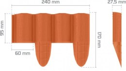 CELL-FAST PALISADA OGRODOWA ECO 2,4M CEGLASTA