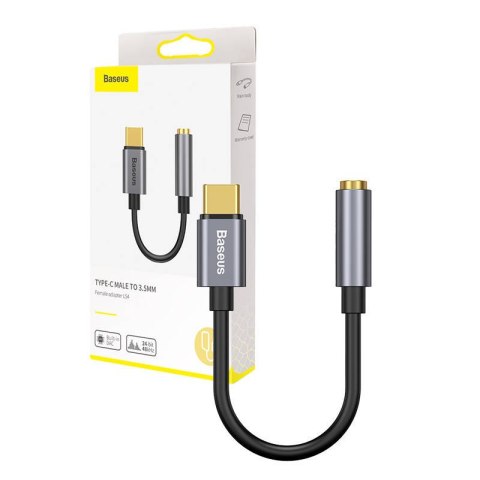 Adapter audio Baseus L54 USB-C + mini jack 3,5mm (szary)