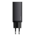 Ładowarka sieciowa Baseus GaN2 Lite, USB + USB-C, 65W, EU (czarna)