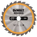 DEWALT PIŁA TARCZOWA DO DREWNA 250/30MM, 24 ZĘBY