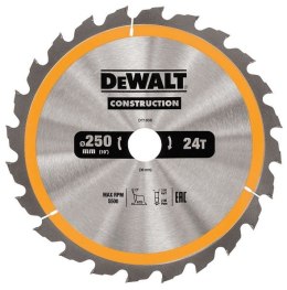 DEWALT PIŁA TARCZOWA DO DREWNA 250/30MM, 24 ZĘBY