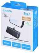 Powerbank Anker Nano 5000mAh 22.5W z wbudowanym złączem USB-C czarny