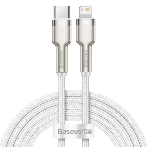 Kabel USB-C do Lightning Baseus Cafule, PD, 20W, 2m (biały)