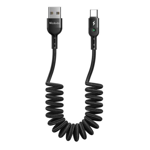 Kabel sprężynowy USB do USB-C Mcdodo Omega CA-6420 1.8m (czarny)