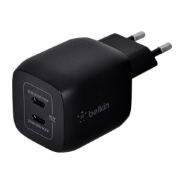 Ładowarka Belkin BoostCharge Pro Dual USB-C PD 3.0 PPS GaN Wall Charger 45W Black